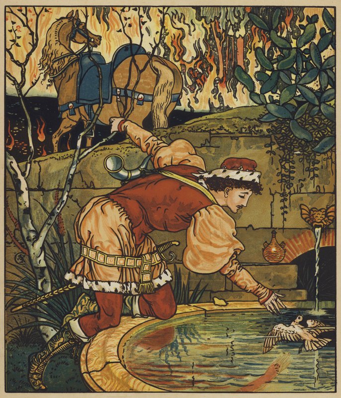 Książę Cheri w Świecącym Lesie autorstwa after Walter Crane