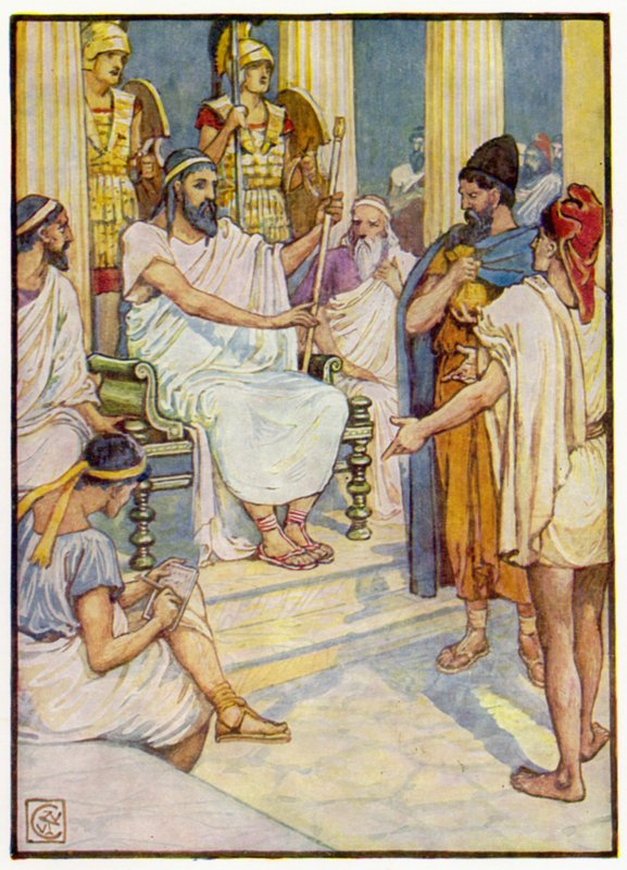 Solon, mądry prawodawca Aten autorstwa after Walter Crane