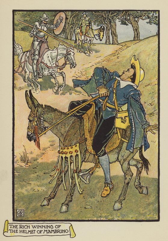Bogate zwycięstwo hełmu Mambrino autorstwa after Walter Crane
