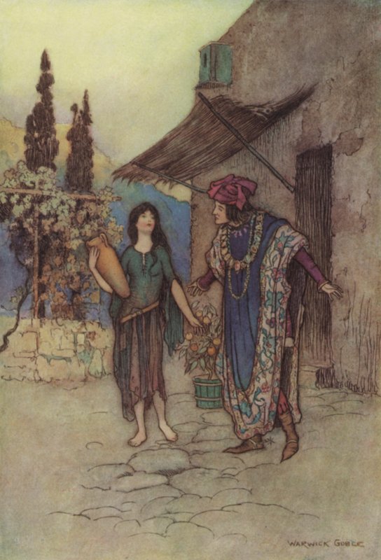 Geoffrey Chaucer, Opowieść urzędników autorstwa after Warwick Goble
