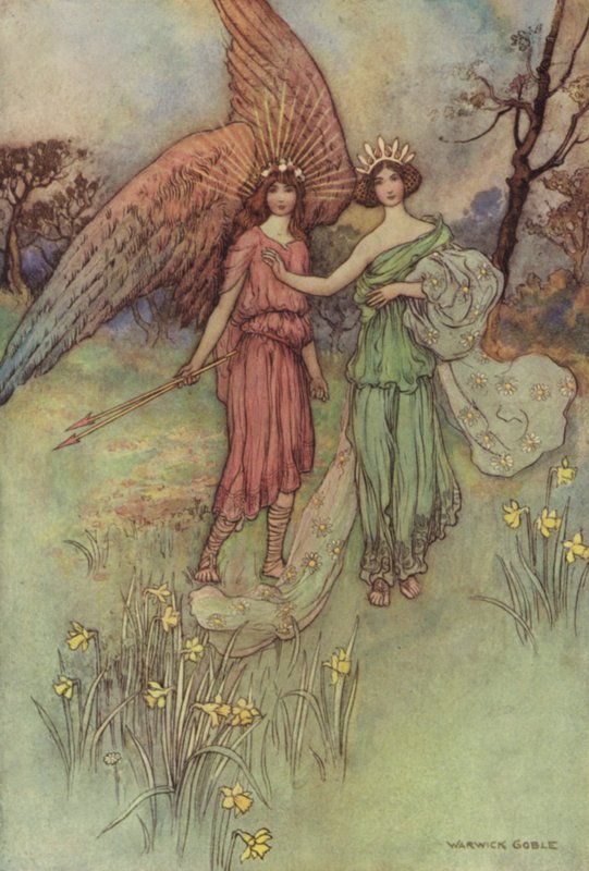 Geoffrey Chaucer, legenda dobrych kobiet autorstwa after Warwick Goble