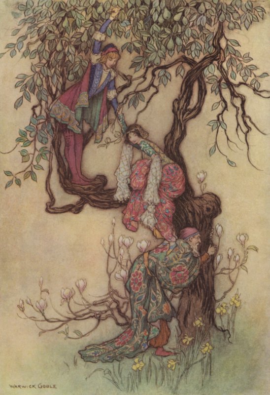 Geoffrey Chaucer, Opowieść kupców autorstwa after Warwick Goble