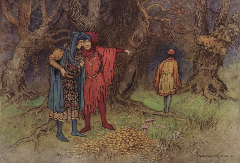 Geoffrey Chaucer, Opowieść o przebaczaniu autorstwa after Warwick Goble