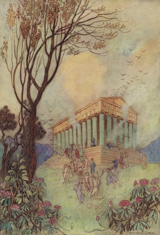 Geoffrey Chaucer, Parlament Ptaków autorstwa after Warwick Goble