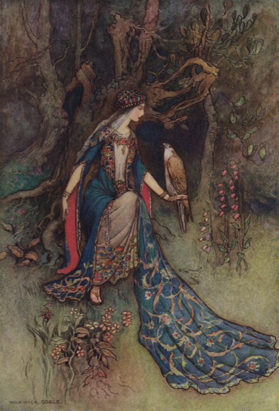Geoffrey Chaucer, Opowieść giermka autorstwa after Warwick Goble
