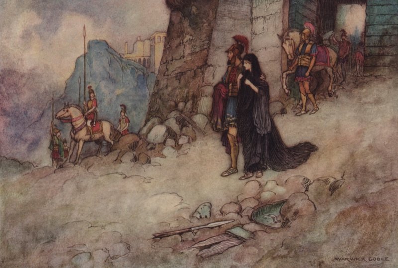 Geoffrey Chaucer, Troilus i Criseyde autorstwa after Warwick Goble