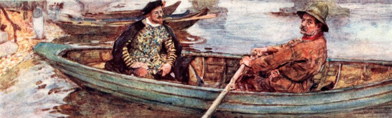 Szekspir z wodniakiem płynącym po Tamizie, Londyn autorstwa after William Hatherell