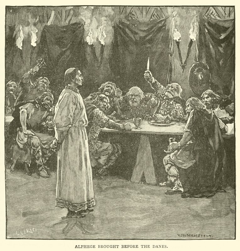 Alphege sprowadzony przed Duńczyków autorstwa after William Henry Margetson