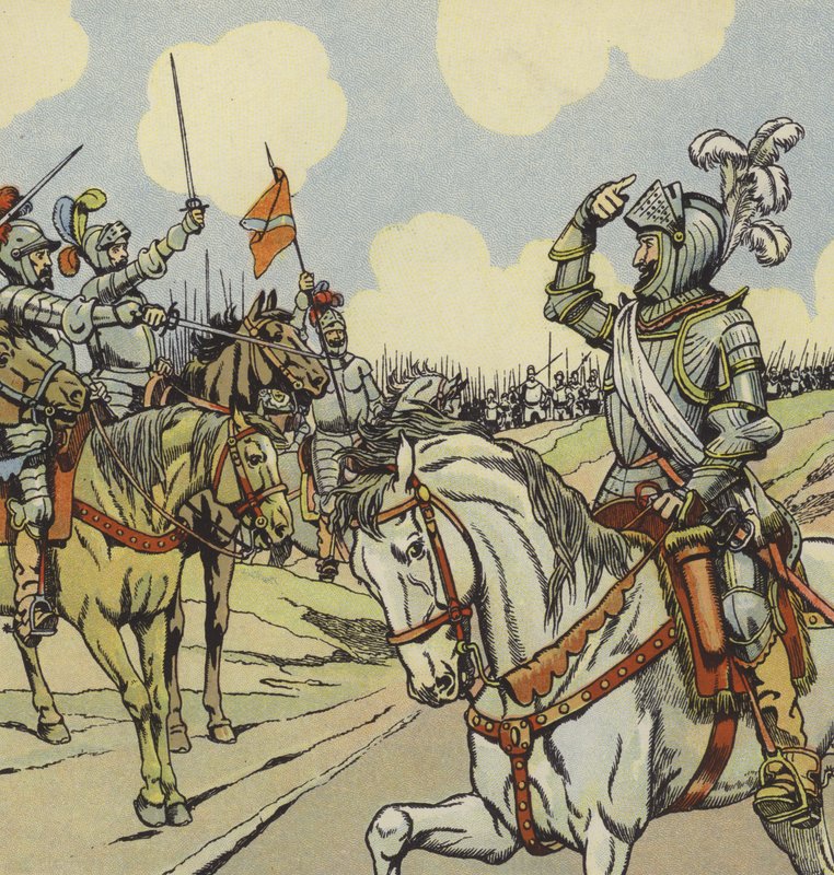 Król Francji Henryk IV w bitwie pod Ivry, 1590 autorstwa Onfray de Breville Job