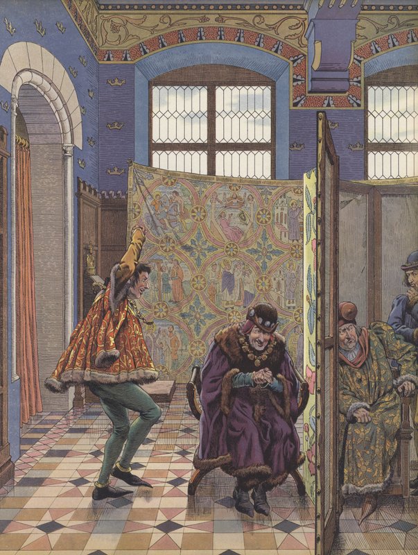 Spisek Ludwika XI, by oddzielić Burgundów od ich angielskich sojuszników (kolor lito) autorstwa pseudonym for Onfray de Breville Jacques Job