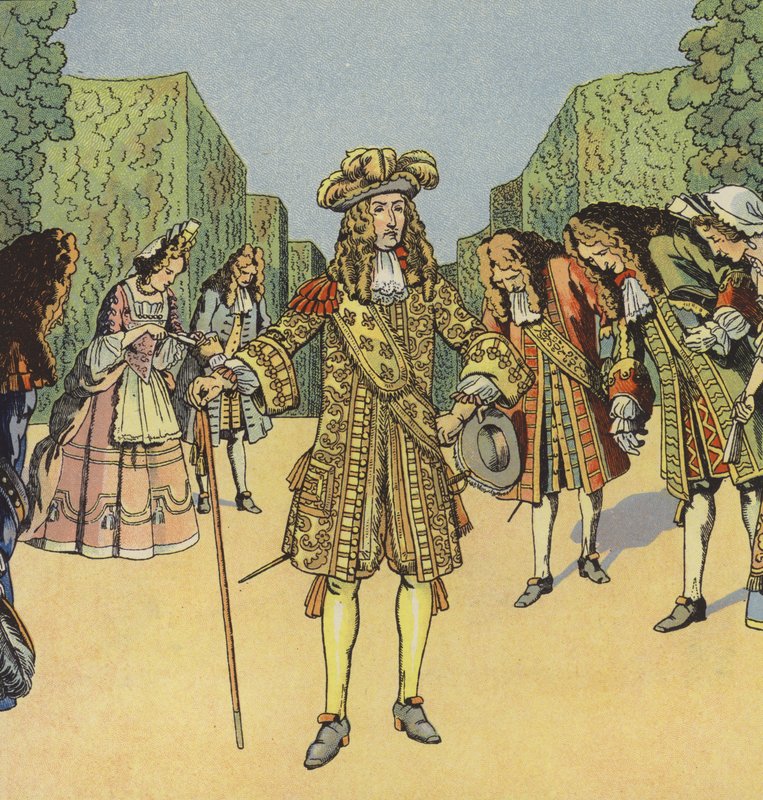 Król Słońca, Ludwik XIV Francji (kolor lito) autorstwa pseudonym for Onfray de Breville Jacques Job