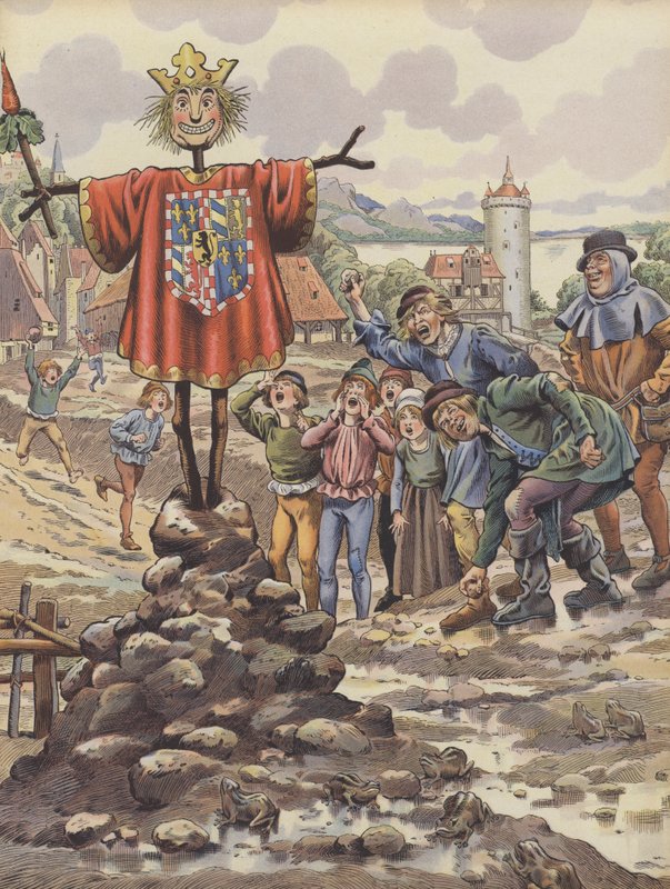 Mieszkańcy Dinant szydzą z wizerunku Karola Śmiałego, księcia Burgundii (kolor lito) autorstwa pseudonym for Onfray de Breville Jacques Job