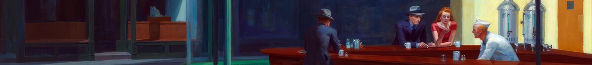 Nocne marki (Edward Hopper), Detail: Barmann und Kaffeekessel