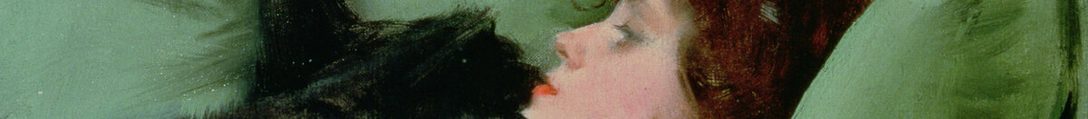 Po balu (Ramon Casas i Carbo), Detail: Gesicht mit rotem Haar