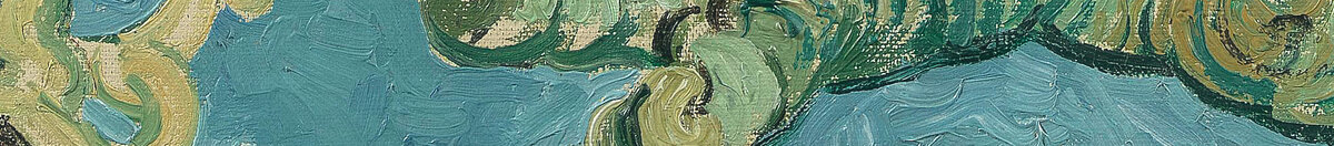 Kwitnący migdałowiec (Vincent van Gogh), Detail: Blühender Hauptast unten