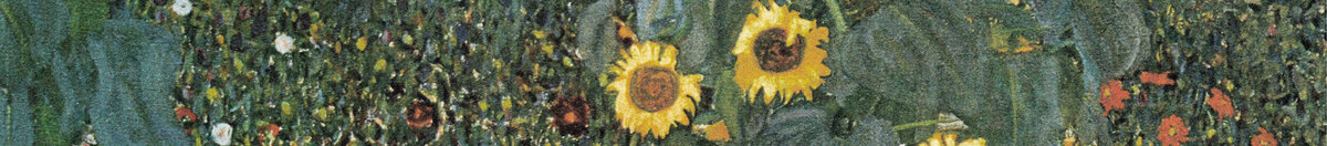 Wiejski ogród ze słonecznikami (Gustav Klimt), Detail: Sonnenblumenkronen oben