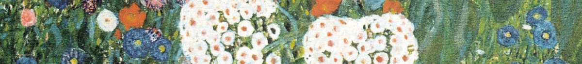Wiejski ogród ze słonecznikami (Gustav Klimt), Detail: Weiße Blütendolden