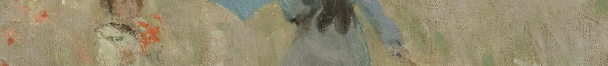Dzikie maki w pobliżu Argenteuil (Claude Monet), Detail: Frau mit blauem Sonnenschirm