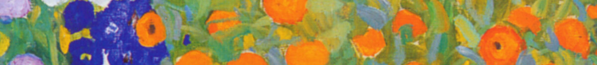 Ogród wiejski (Gustav Klimt), Detail: Orangefarbenes Ringelblumenmeer