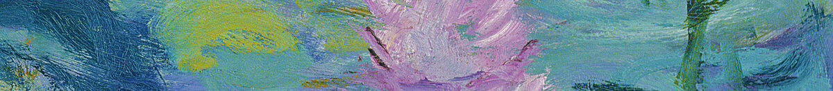 Nenufary, 1916-19 (Claude Monet), Detail: Blüten am rechten Ufer