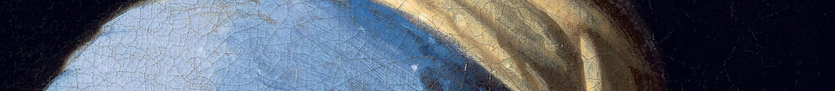 Dziewczyna z perłą (Jan Vermeer van Delft), Detail: Blau-gelber Turban