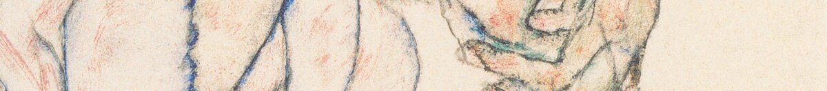 Siedząca kobieta z uniesionym kolanem (Egon Schiele), Detail: Verschränkte Hände