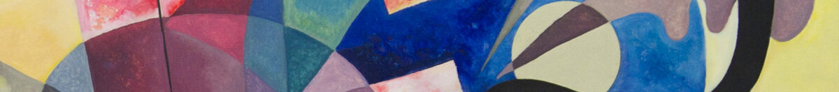 Żółty-Czerwony-Niebieski (Wassily Kandinsky), Detail: Blauer Kreis mit schwarzer Schlangenlinie