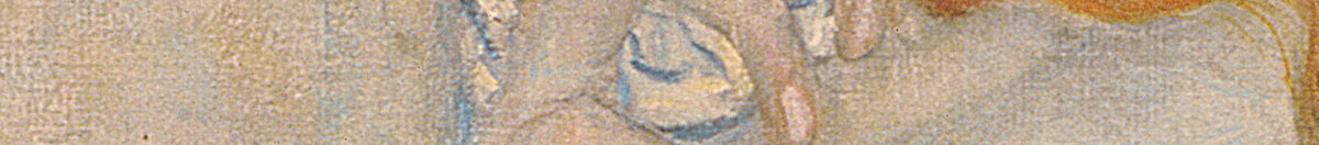 Danae (Gustav Klimt), Detail: Hände und Goldregen