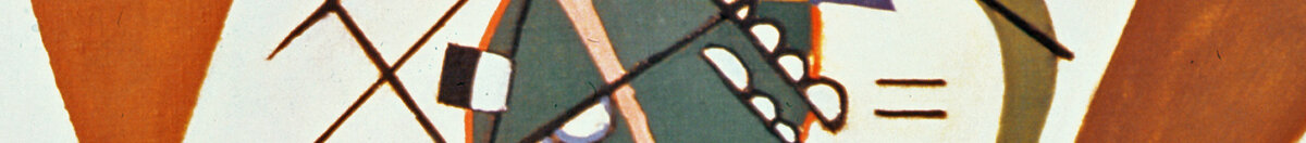 Przecinające się linie, 1923 (Wassily Kandinsky), Detail: Braunes Dreieck mit Formcollage
