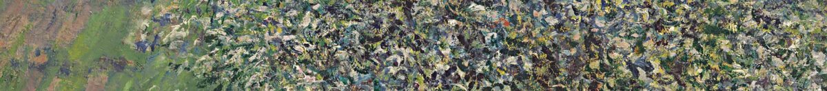 Jabłoń (Claude Monet), Detail: Hügel mit Feldstreifen
