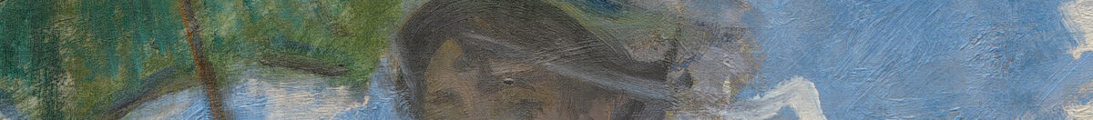Kobieta z parasolką (Claude Monet), Detail: Gesicht unter dem Hut