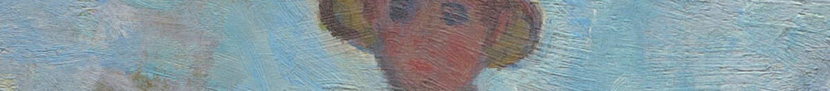 Kobieta z parasolką (Claude Monet), Detail: Junge mit Strohhut