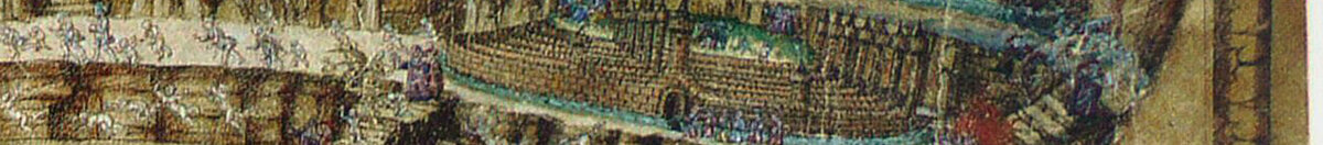Ilustracja do Boskiej komedii Dantego Alighieri: Otchłań piekła, 1480-1490 (Sandro Botticelli), Detail: Stadt Dis mit Türmen
