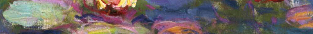 Nenufary, 1916 (Claude Monet), Detail: Seerosenblüten unten Mitte