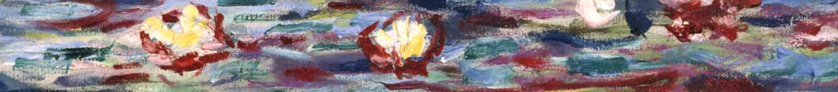 Nenufary, 1916 (Claude Monet), Detail: Blütenteppich oben rechts