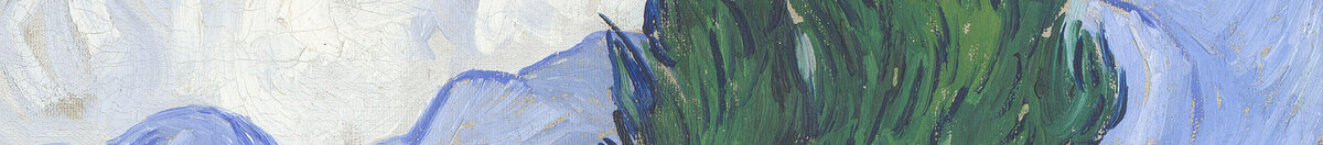 Pole pszenicy z cyprysami (Vincent van Gogh), Detail: Flammende Zypresse