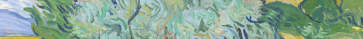 Pole pszenicy z cyprysami (Vincent van Gogh), Detail: Silbriger Busch und Ähren