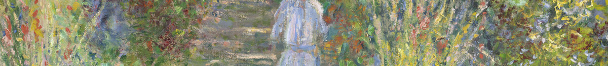 Ogród artysty w Vétheuil, 1880 (Claude Monet), Detail: Kind auf der Gartentreppe