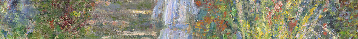 Ogród artysty w Vétheuil, 1880 (Claude Monet), Detail: Kind auf der Gartentreppe