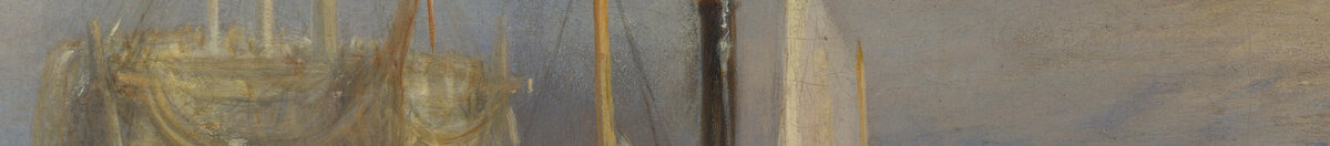 Waleczny Temeraire, 1839 (Joseph Mallord William Turner), Detail: Dampfschlepper mit Rauchfahne