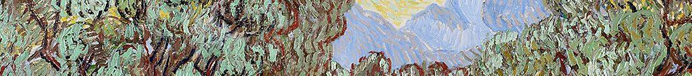 Drzewa oliwne z żółtym niebem i słońcem (Vincent van Gogh)