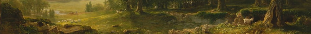 Scena krajobrazowa z Thanatopsis, 1850. (Asher Brown Durand)