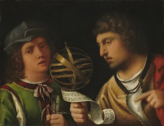 Giovanni Borgherini i jego nauczyciel (olej na płótnie)
