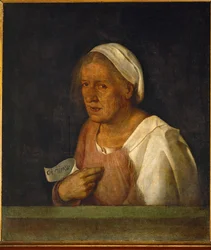 Stara kobieta (obraz na płótnie)