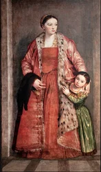 Portret Livii Porto Thiene i jej córki Deidamii