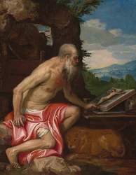 Święty Jerome na pustyni, ok. 1575-1585 (olej na płótnie)