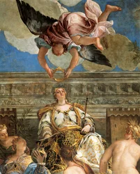 Apoteoza Wenecji – Paolo Veronese (1528-1588), fresk, detal, Sala del Maggior Consiglio (Sala Wielkiej Rady), Palazzo Ducale, Wenecja