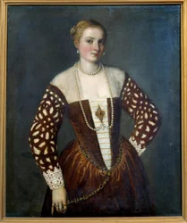 Portret kobiety weneckiej. Obraz Paolo Veronese (1528-1588)