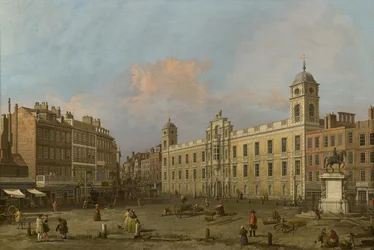 Londyn, widok na Northumberland House, patrząc na wschód