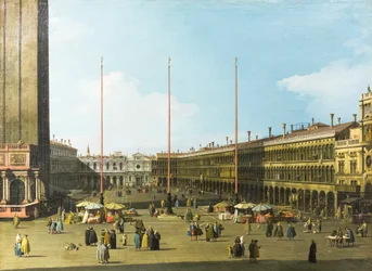 Wenecja, widok na piazza san Marco z prokuraturą